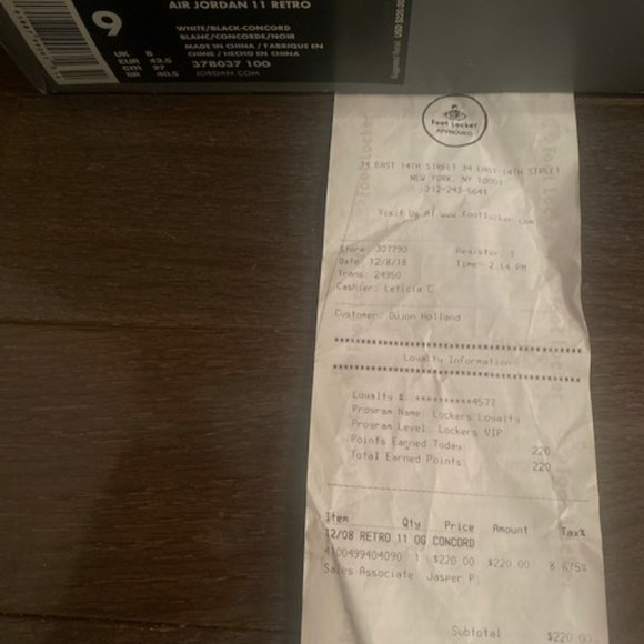Air Jordan 11 Retro (NEW w/box & receipt)